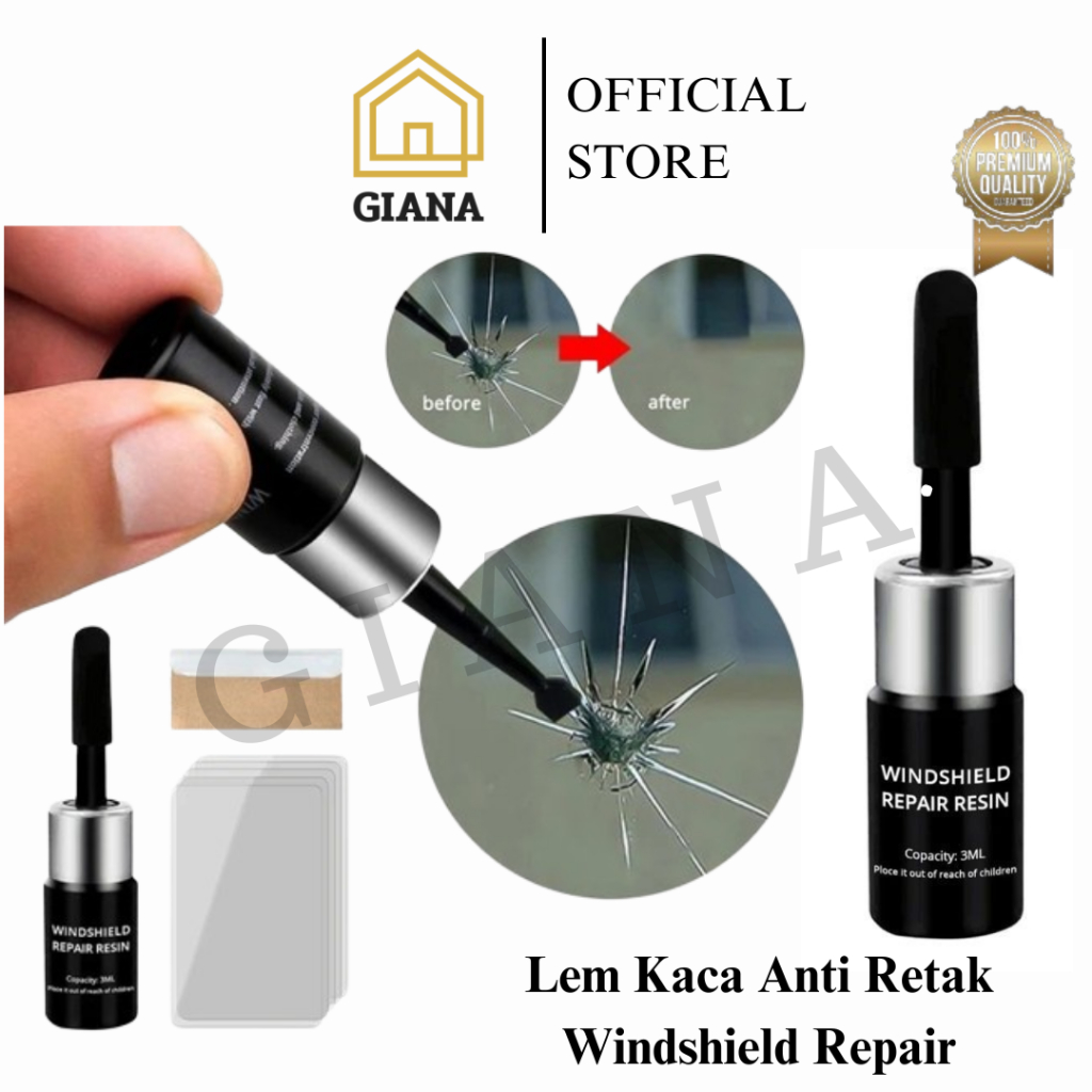 GIA Lem Kaca Anti Retak Windshield Window Repair Lem Kaca LCD Retak Serbaguna