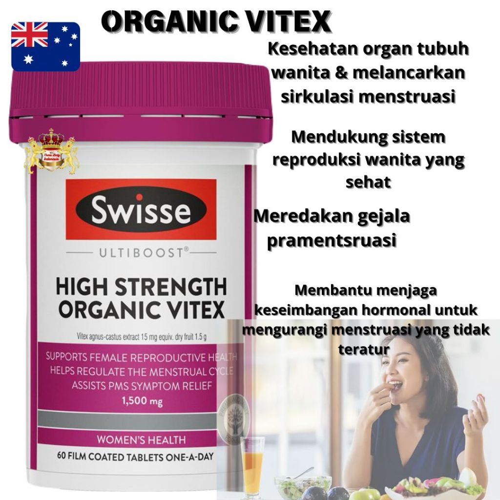 swisse organic vitex 1500mg 60 tablets