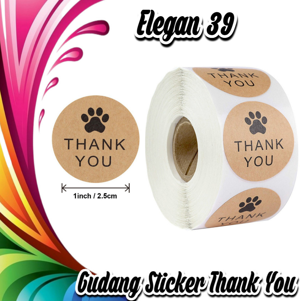 

STICKER THANK YOU STICKER TERIMA KASIH TINGGAL KUPAS & TEMPEL WARNA CERAH TAJAM (ELEGAN 39)