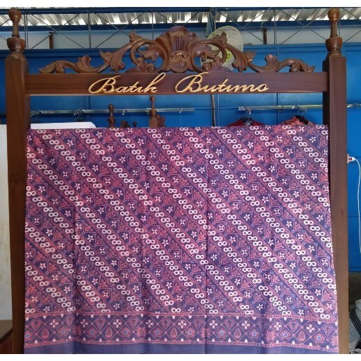 Kain Batik Motif Geblek Renteng Ungu Bahan Premium Batik Cap