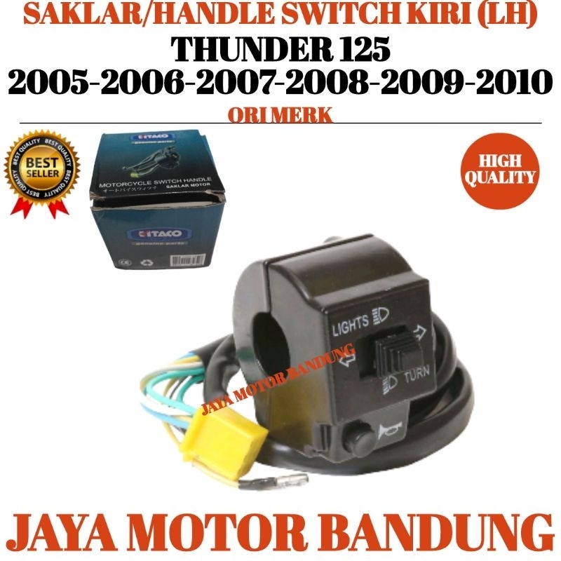 SAKLAR LAMPU KIRI THUNDER 125 TAHUN 2005-2006-2007-2008-2009-2010 SAKELAR KIRI THUNDER 125 OLD HOLDE