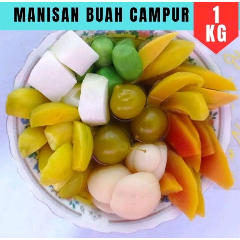 

manisan buah campur kemasan 1kg manisan asli cianjur