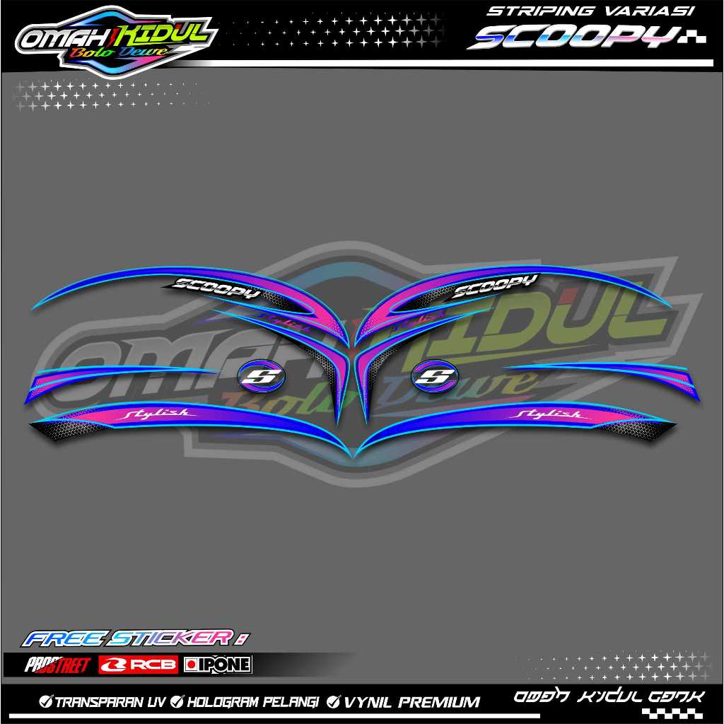STRIPING VARIASI HONDA SCOOPY STYLISH / STICKER LIST VARIASI MOTOR HONDA SCOOPY STYLISH