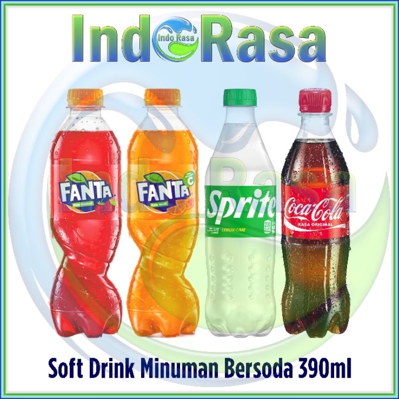 

Fanta Sprite Coca Cola Soft Drink Botol Sedang 390ml