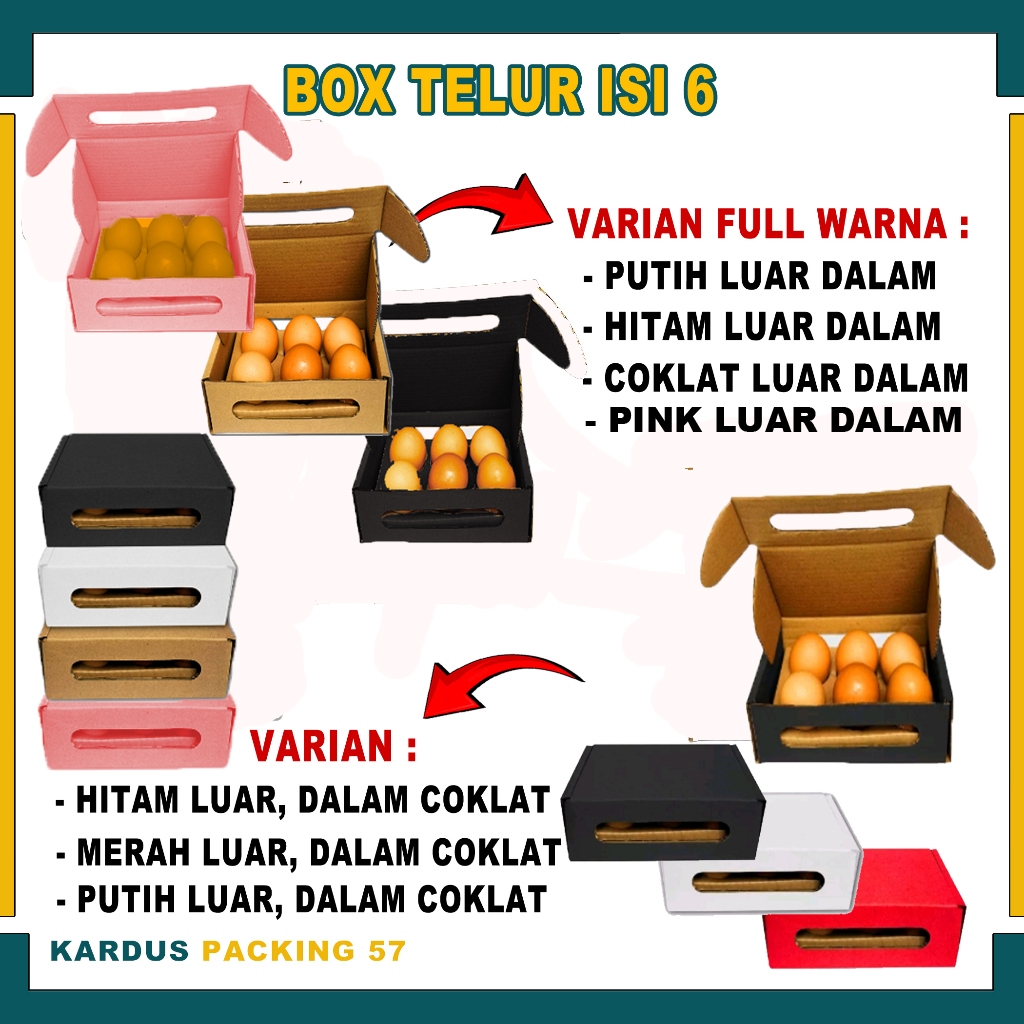 

Box Telur isi 6/Karton Polos/Tempat Telur/Kotak Telur