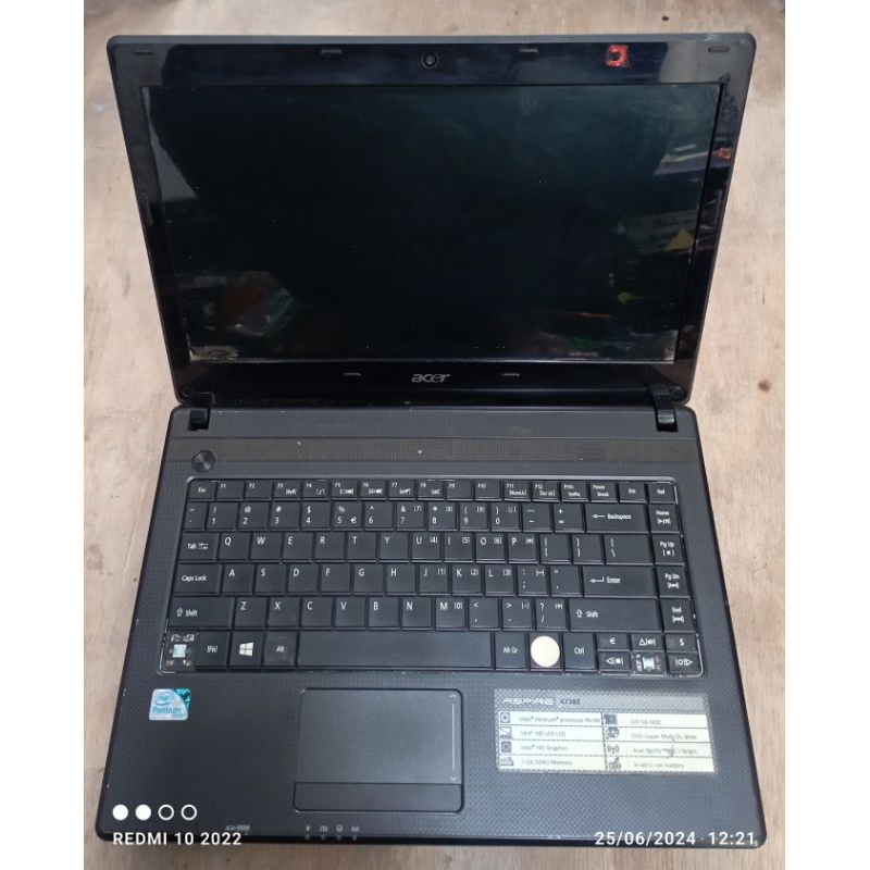 Laptop Acer Aspire 4738 Series Intel Pentium DDR3 kondisi matot jual gambling unit