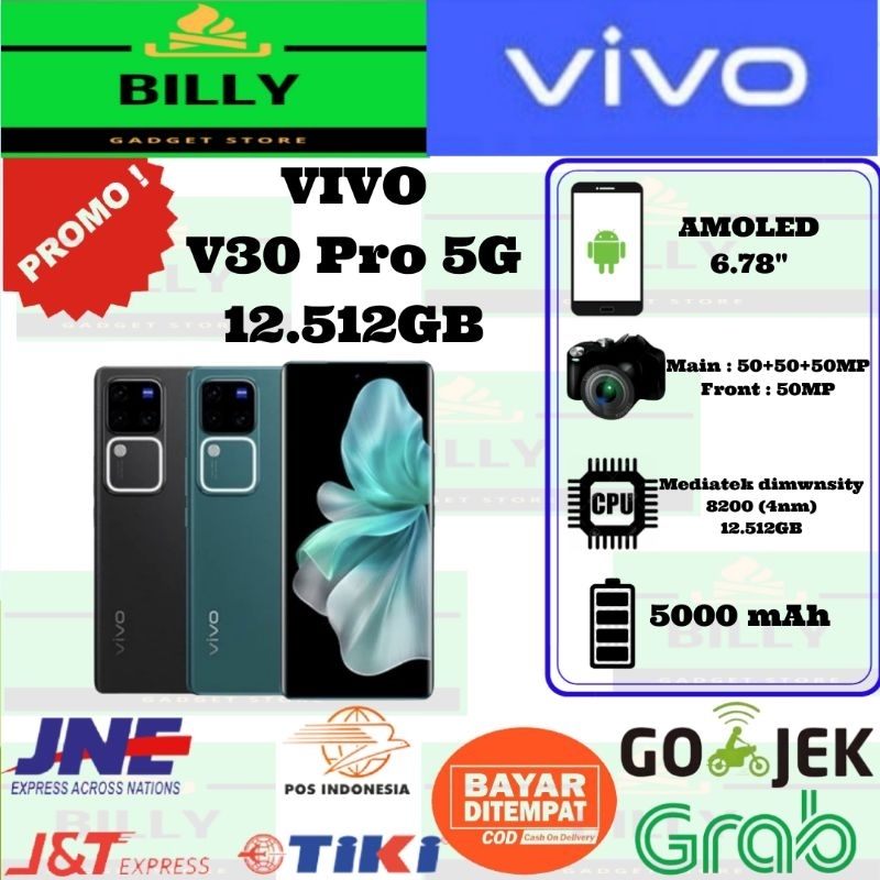 VIVO V30 Pro 5G 12.512GB Garansi resmi vivo - Original vivo indonesia