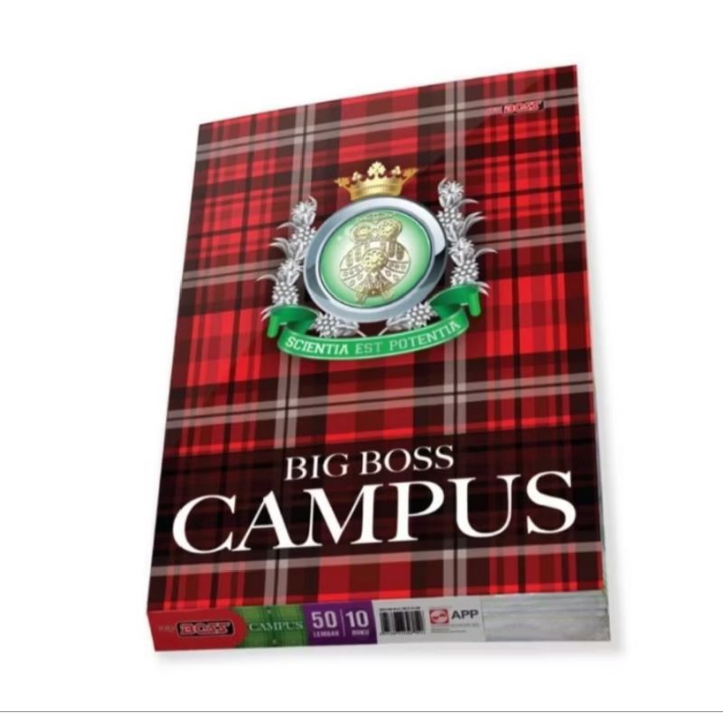 

BUKU TULIS CAMPUS BIGBOSS PANJANG / BOXY SIDU 1 PACK ISI 10 BUKU @50 LEMBAR