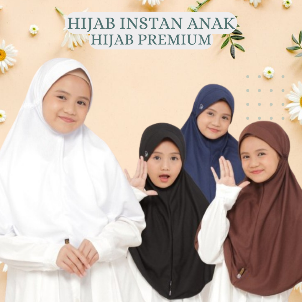 JILBAB INSTAN ANAK SEKOLAH SERUT TALI PITA PREMIUM