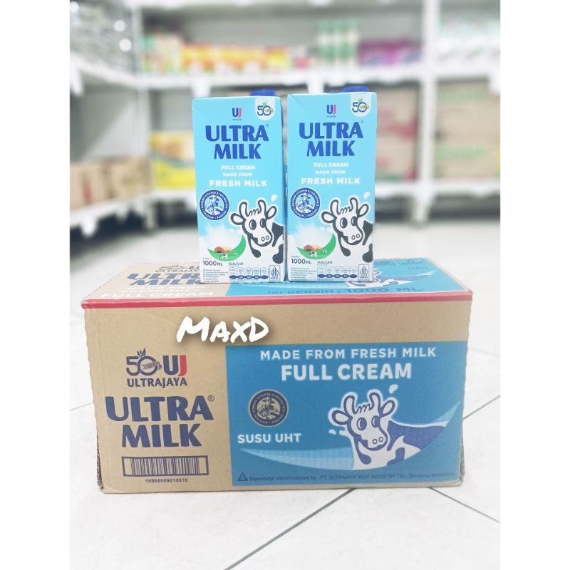 

ULTRA MILK Susu UHT Full Cream 1Liter × 12 Pcs 1 Dus