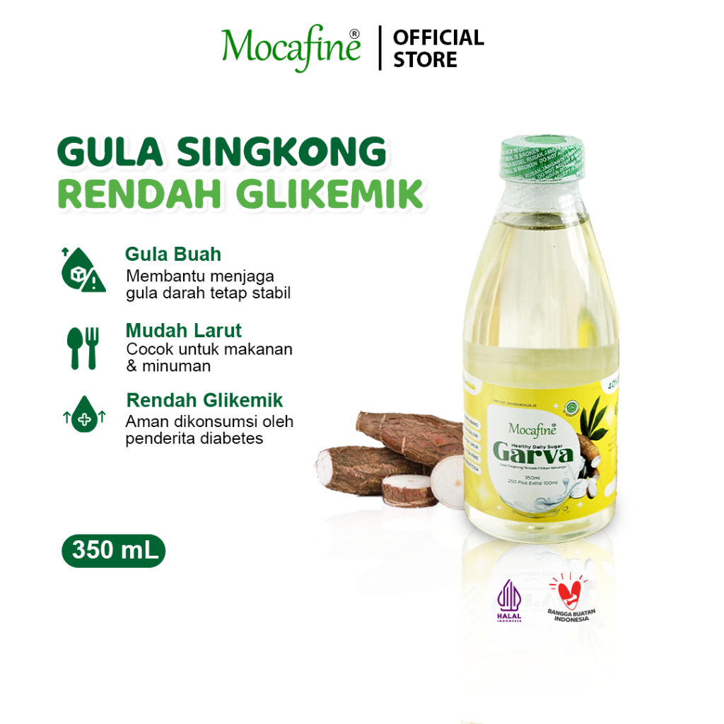 

Gula Singkong GARVA Rendah Kalori Aman Untuk Diabetes - 350 ml (500 gram)