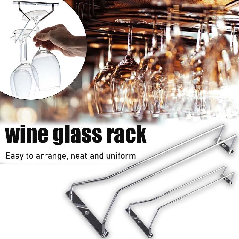 Stainless Gantungan Gelas Mini Bar Rak Gelas Wine Gantung Gelas Sloki / Gantungan Cangkir Estetik