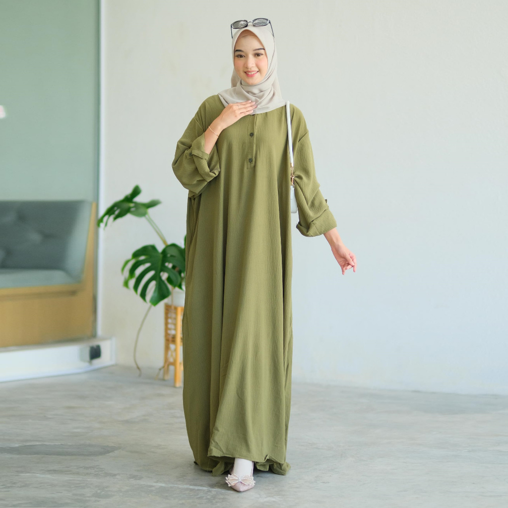 SPIXO Gamis Dewasa Jumbo Syari Muslim LD 135 4XL - 6XL Elegan Mewah Adem Anti Kusut
