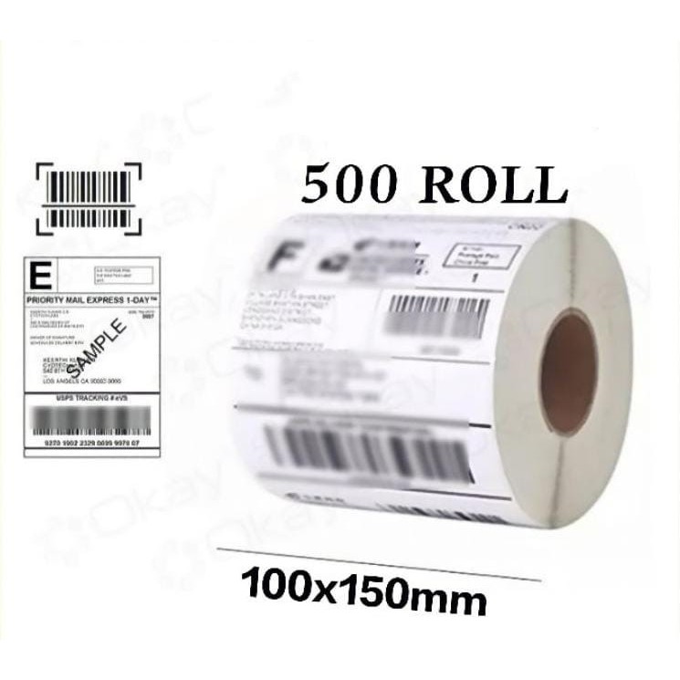 

Kertas Termal A6 100x150mm Label Thermal isi 500pcs 1 Roll