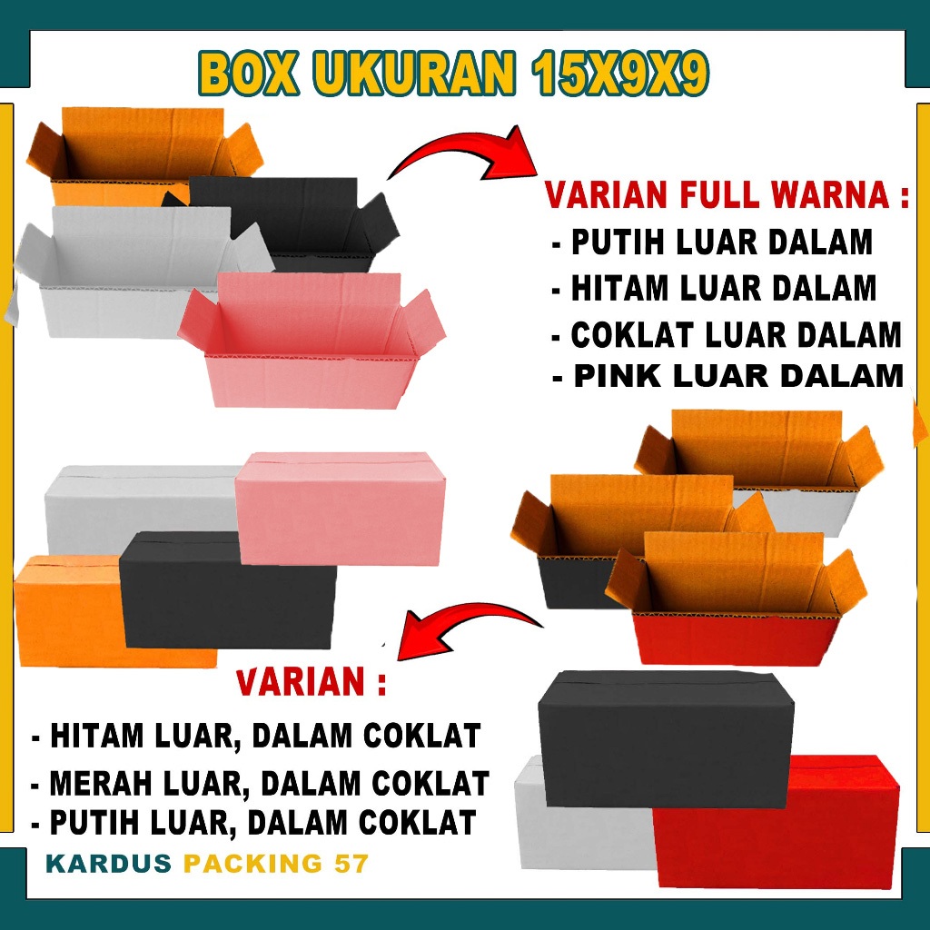 

Box 15x9x9 cm /Karton Polos/Kardus Packing