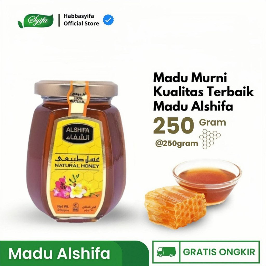 

Madu Al Shifa Asli Import Arab Madu Alshifa Kemasan 125gr, 250gr, 500gr RESMI COD