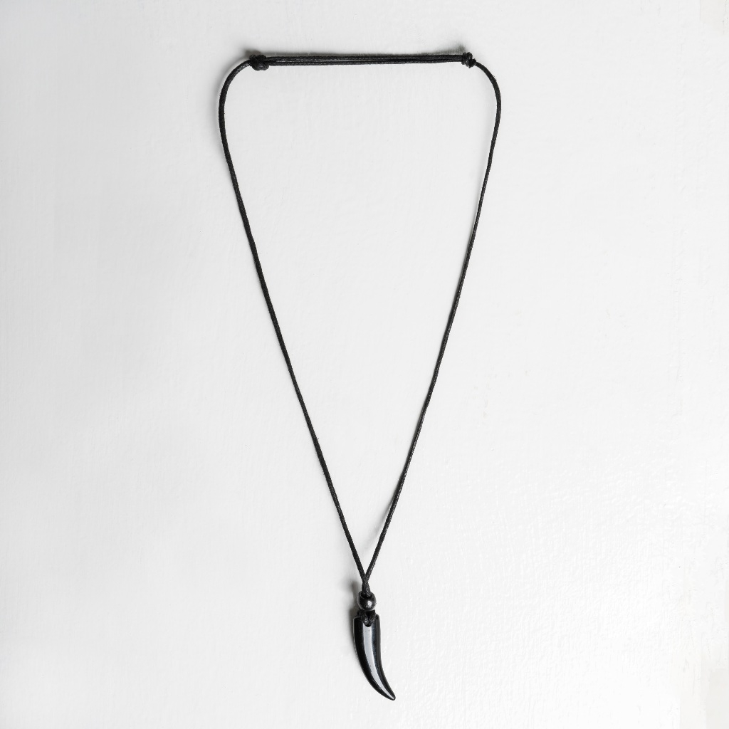 Otsky Kalung Pria Tali Black Fanc Necklace