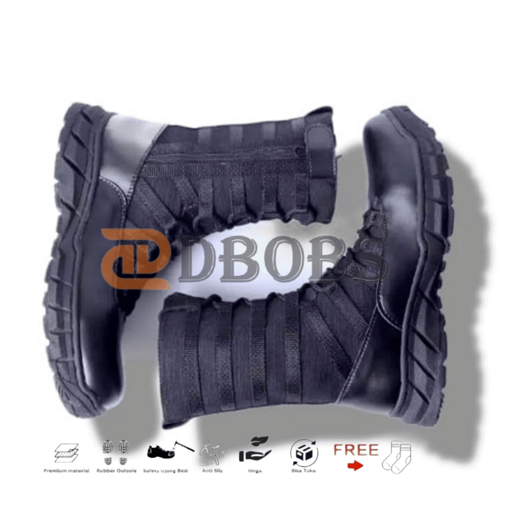 Dbobs -Sepatu PDL Ninja Alwine TNI POLRI Tactical Boots Safety Ujung Besi 10 inch