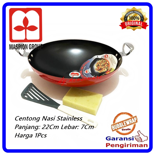 Wajan Anti Lengket 36 Cm Kuali Penggorengan Maslon 36Cm Wonder Wok Maspion