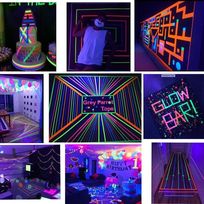 

Solasi Isolas Kain UV Warna Nyala / Lakban Fostor Pita Cahaya / Tape Stiker Fosfor Pita Bercahaya