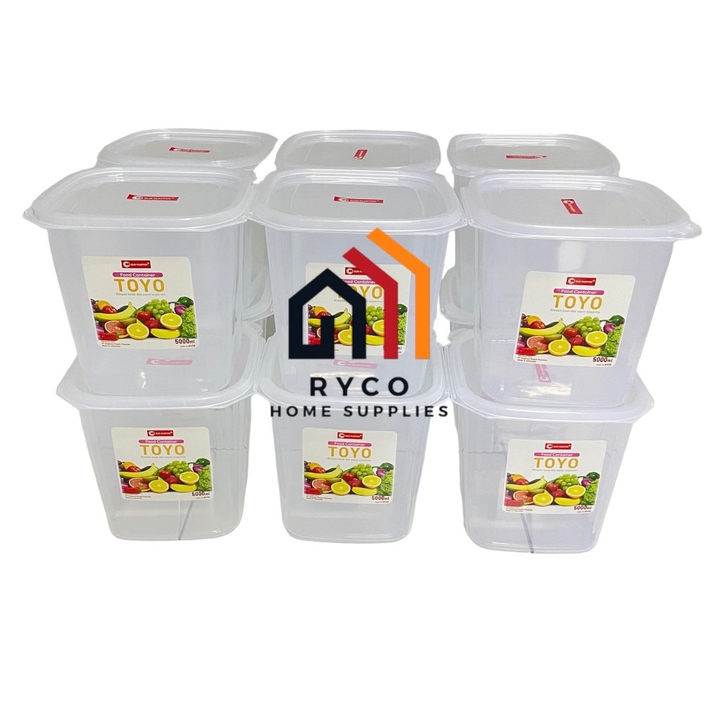 Toples Bening Plastik 5 Liter Food Container Plastik Bening 5 Liter