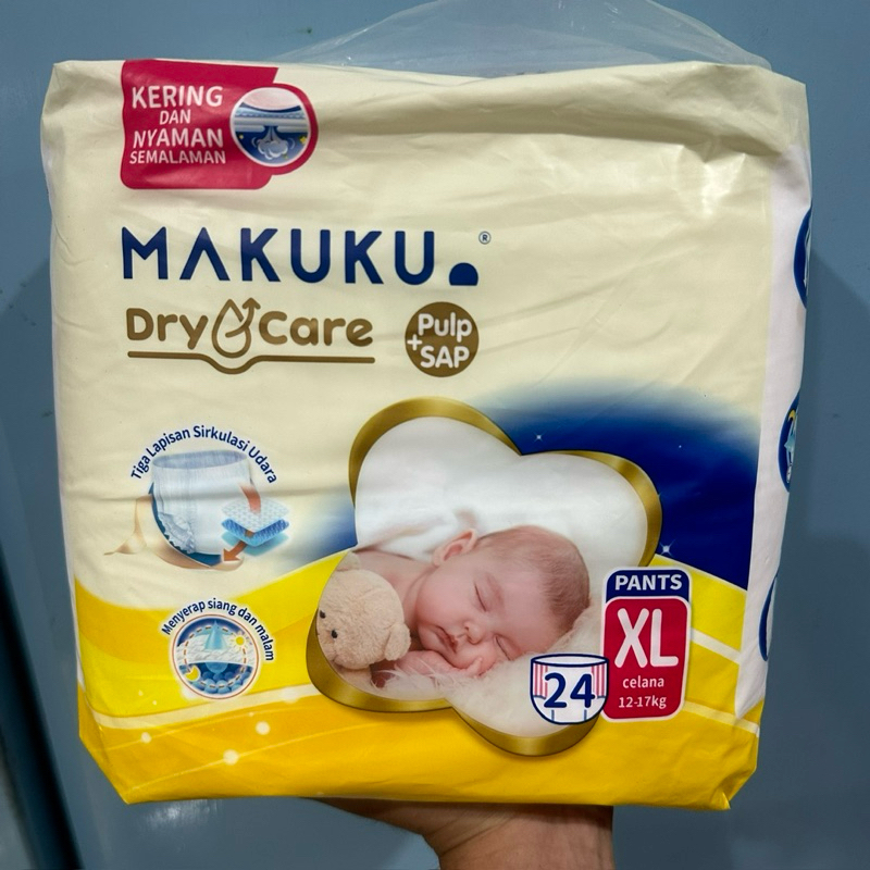 PAMPERS MAKUKU CARE TAPE PANTS PAMPERS XL 24 POPOK DIAPERS MAKUKU DRY CARE