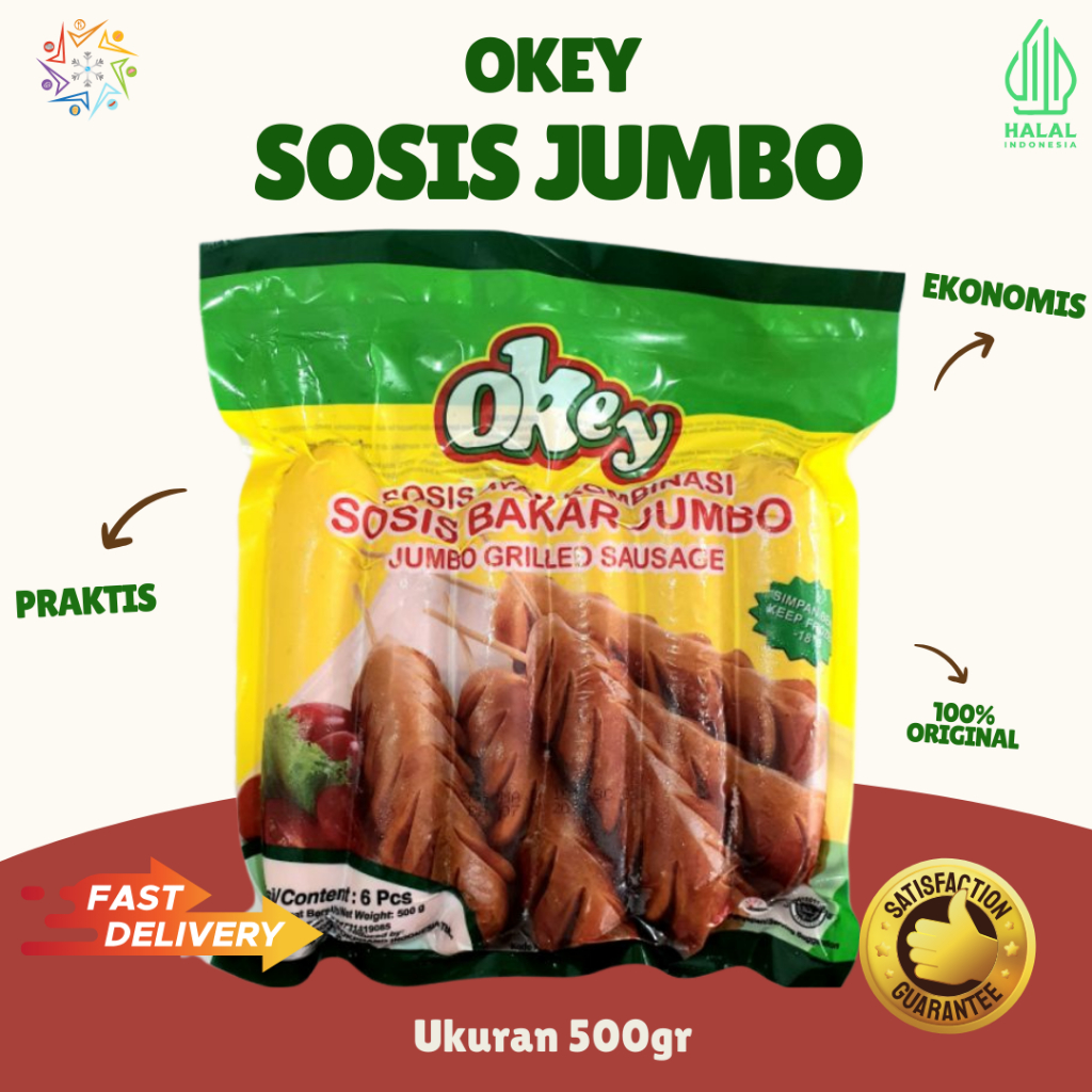 

SOSIS BAKAR OKEY 500GR | SOSIS BAKAR JUMBO | SOSIS AYAM JUMBO ISI 7 | SOSIS AYAM SERBAGUNA