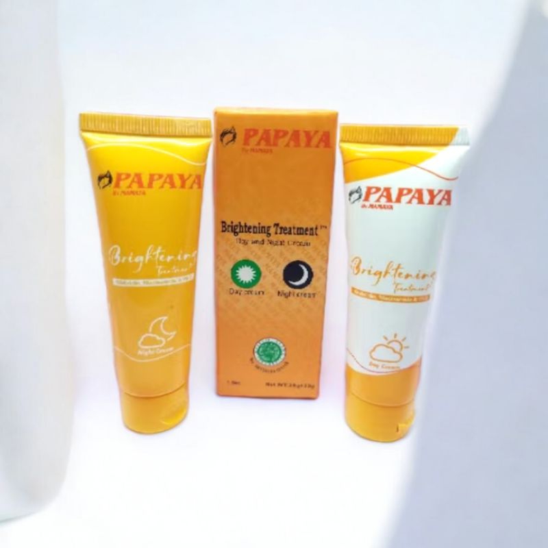 PAPAYA By Mamaya Brightening Day & Night Moisturizer Cream | Krim Mamaya Set siang Malam