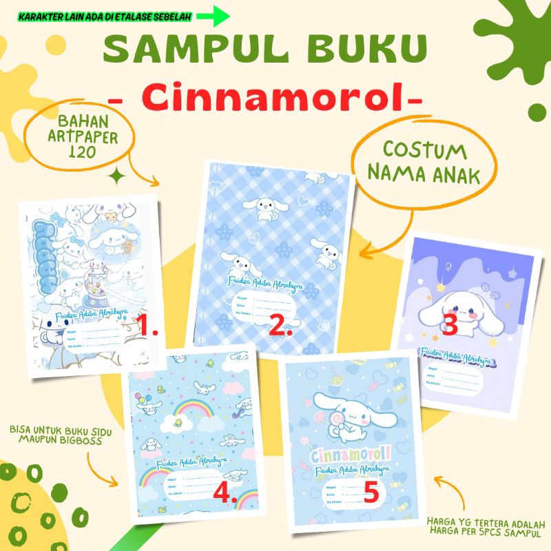 

5pcs sampul buku costum nama anak