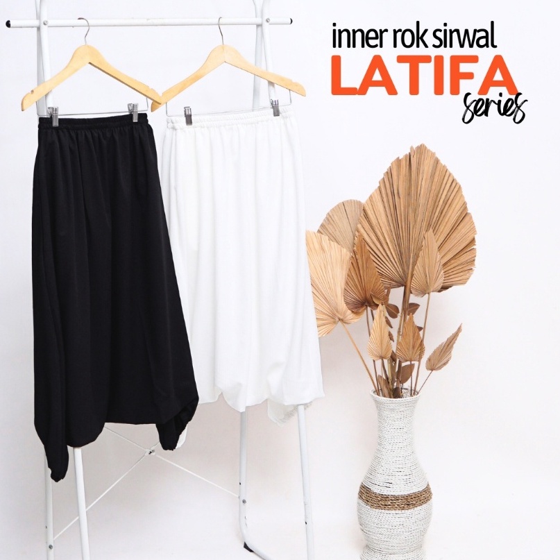 KODE L38R Inner Sirwal Akhwat Dewasa  LATIFA WIDE Series  Anti Terawang Kaki  Rok Dalaman Gamis Mult