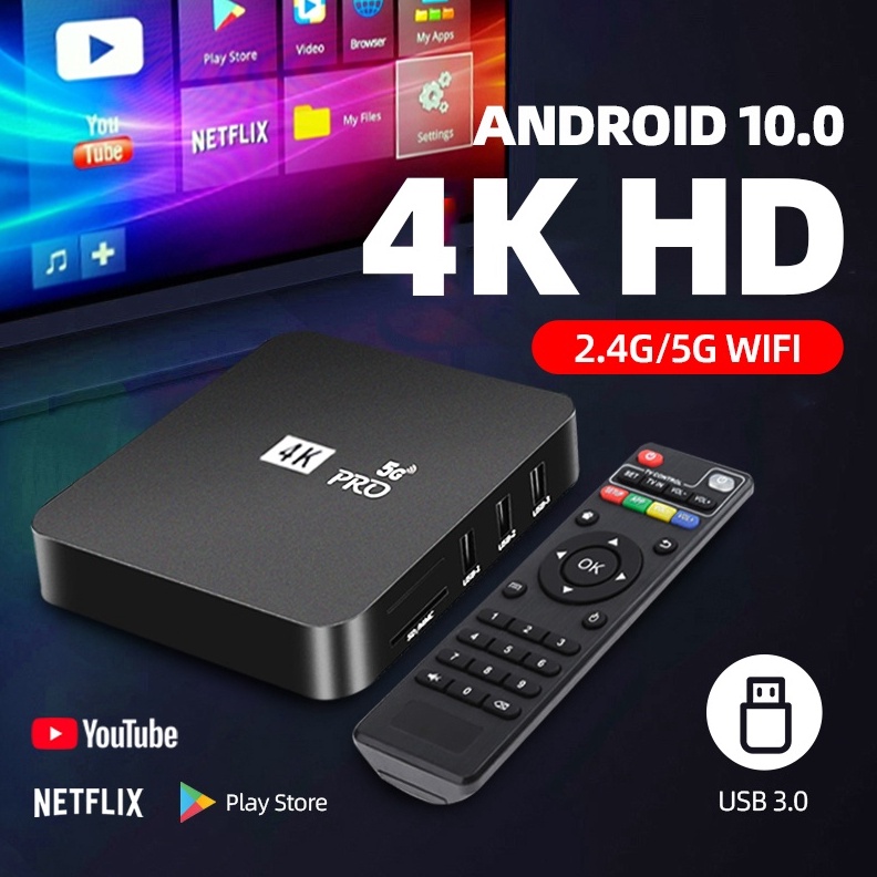 4K HD Android TV Box MXQ Pro 16G256G Smart TV BOX 24G Wifi Smart Tv Box Unlock Tv Box Android Google