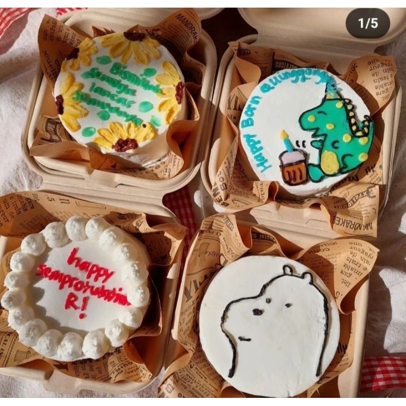 

BENTO CAKE 10CM LUNCHBOK KOREAN CAKE COSTUME CAKE/ BiSA PESAN DADAKAN
