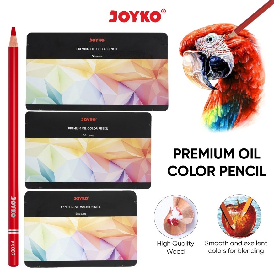 

Pensil Warna Joyko CPTC126 Premium Oil Color Pencil 48 Warna i K2O4