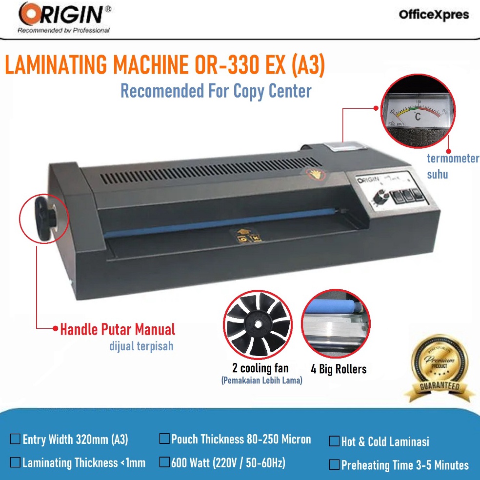

Mesin Laminating OR 33EX Laminating A3 Laminator Kertas A3 Origin t K7O2