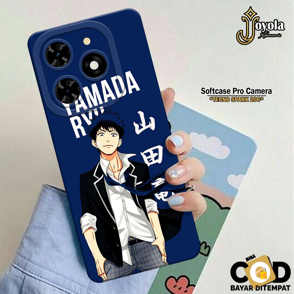 JOYOLA Case TECNO SPARK 20C Terbaru - Fahion Case Anime - Softcase TECNO SPARK 20C - Pro Camera - Ca