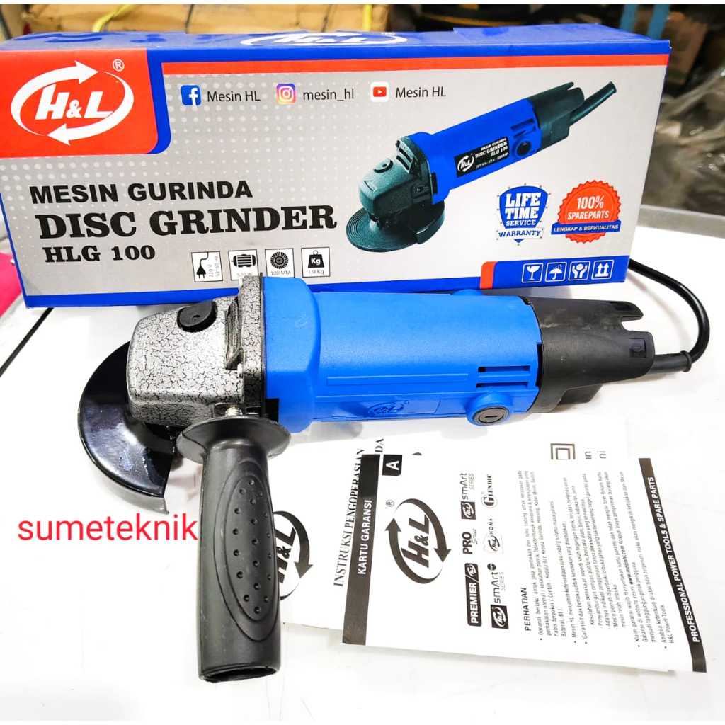 Gerinda 4" H&L HLG100 Gerinda H&L HLG100 H&L Grinder 4"