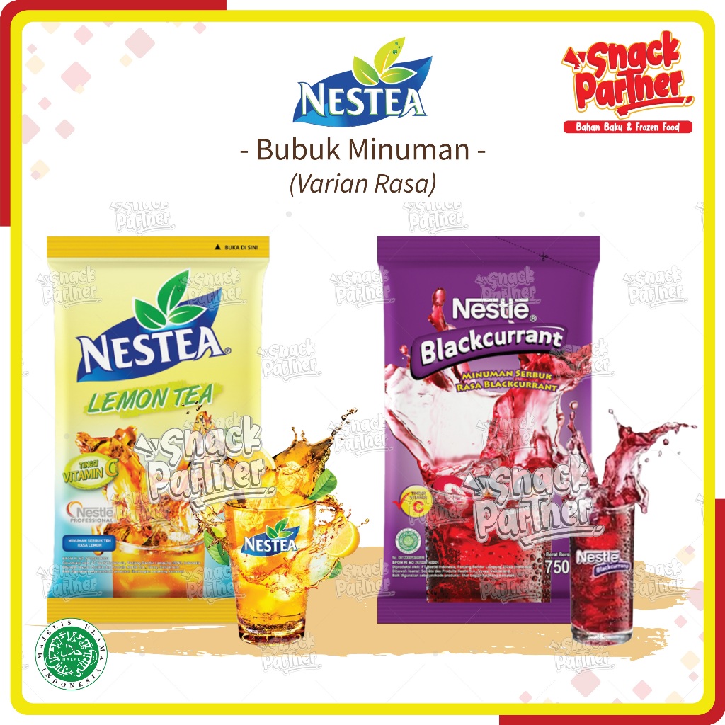 

NESTEA - Lemon Tea 1KG / Repack 100 250 GR | Blackcurrant 750 GR - Bubuk Minuman Teh Instant 1KG NESTLE Ecolatte Lotic Bubuqu