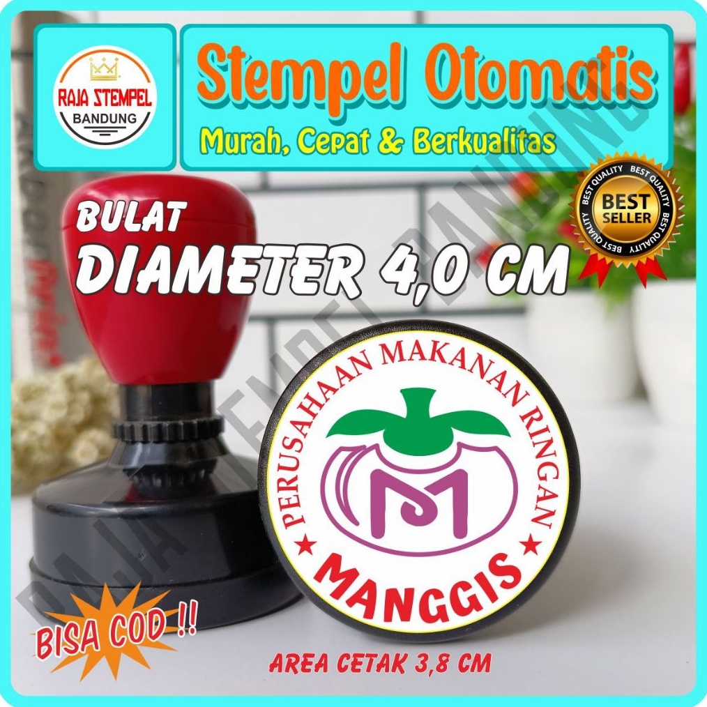 

Stempel Flash Bulat 4 CM stampel online shop Stempel otomatis stampel perusahaan stemple logo stample instansi pemerintahan dinas kedinasan stempel usaha w J4L2