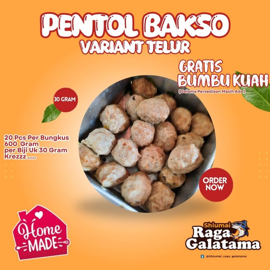 

Pentol Bakso Daging Variant Telur