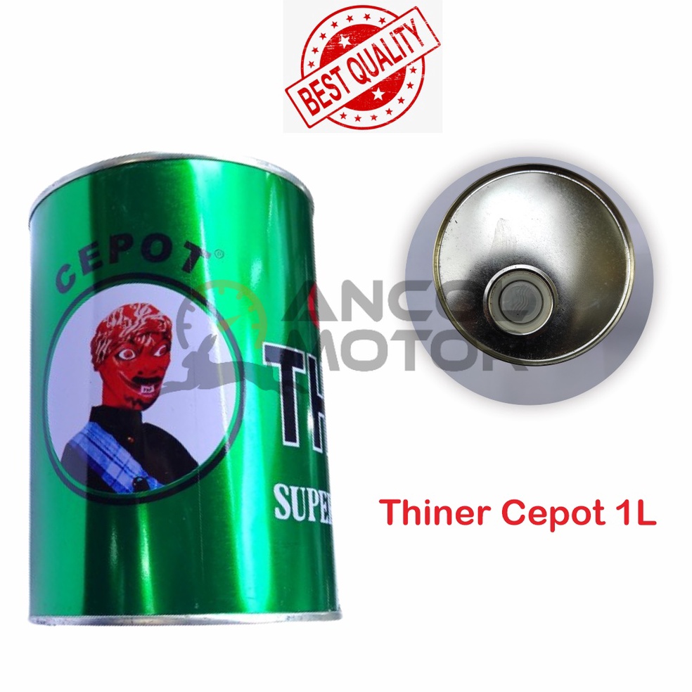 

Cepot Thinner Hijau 1L Tiner Pengencer Lem Campuran Cat Thiner Gloss e GF4
