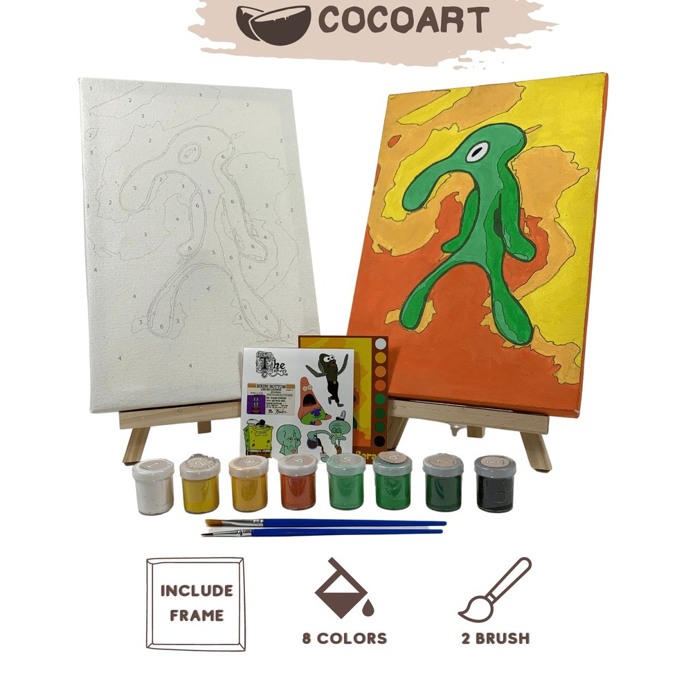 

Paint By Number Kit Tampan dan Berani Spongebob Squarepants Cocoartid I Kanvas 2 x 3 cm m L4W4