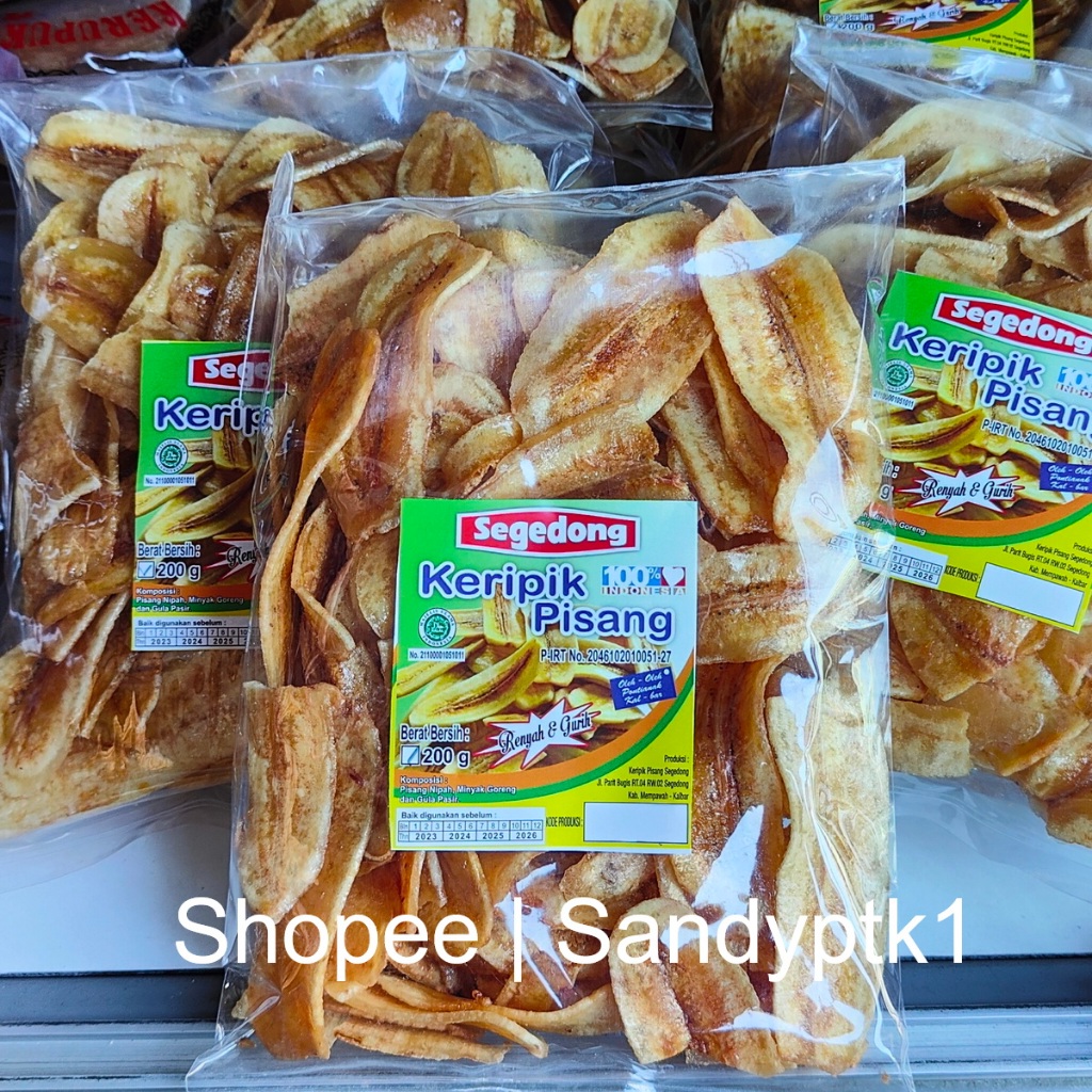 

Keripik Pisang Segedong Pontianak SEDANG (±200 gr) Enak Manis & Gurih