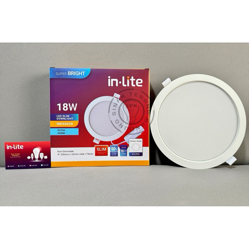 LAMPU LED PLAFON INLITE SLIM DOWNLIGHT 18 WATT - INDS602R