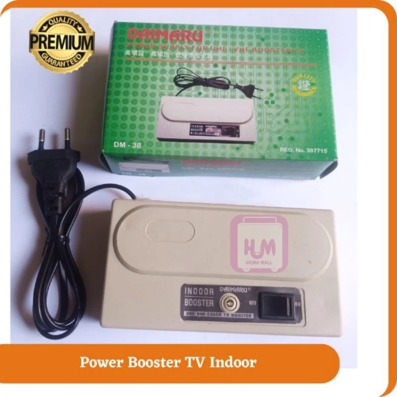 Booster Bawah Antena TV  Indoor Murah Berkualitas UHF VHF Daimaru DM38