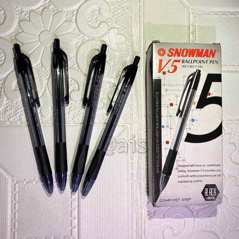 

PULPEN SNOWMAN V-5 / BOLPOINT SNOWMAN HITAM V5