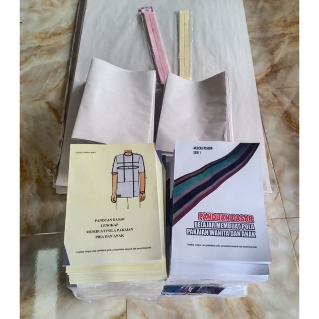 

paket Buku panduan membuat pola dan kertas pola b U6X2