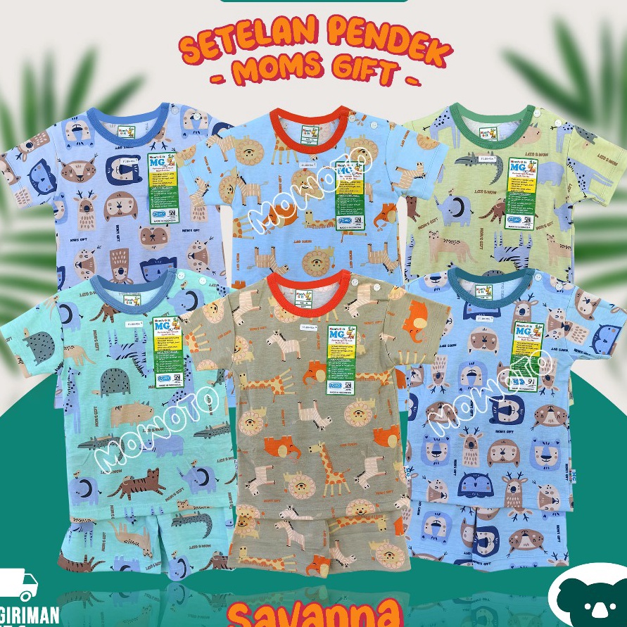 Unggul Setelan PENDEK Moms Gift Terbaru  14 tahun  Setelan Baju Tidur Bayi Anak Kancing Pundak  Mowo