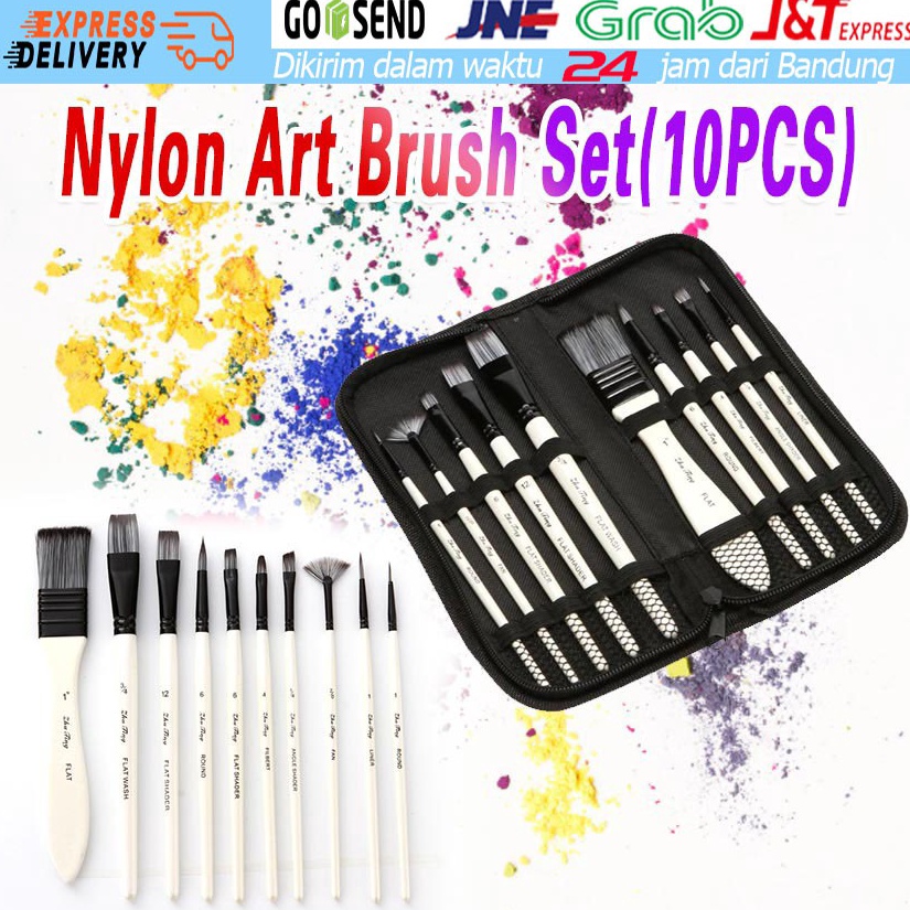

1pcs Mix Kuas Lukis Set Lengkap Nylon Cat Air Minyak Art Brush Kit Gambar Akrilik Paint Brush v A3K5