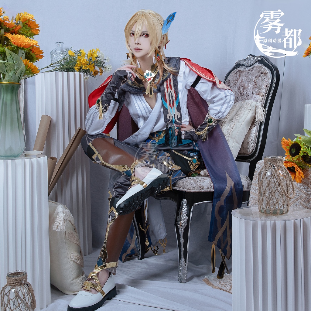 【wudu】 Genshin Impact cosplay Kaveh cosplay costume and Kaveh wig / Kaveh shoes