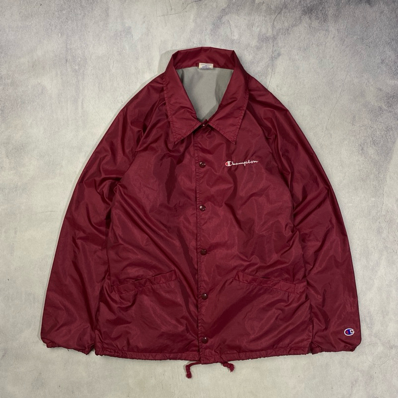 Champion Nylon Coach Jacket Casual Harrington Windbreaker Work Jacket